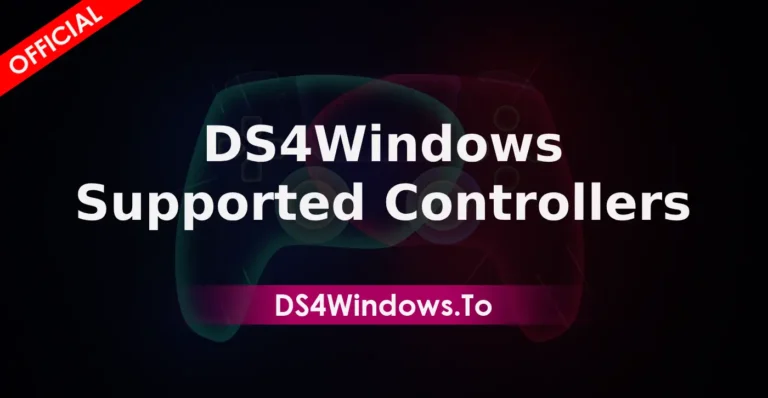 DS4Windows Supported Controllers